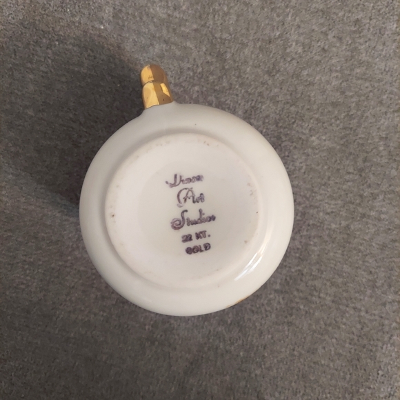 Vtg Dixon Art Studio Demitasse Cup Running Fox Small Vase 22k Gold Accent - Picture 7 of 9